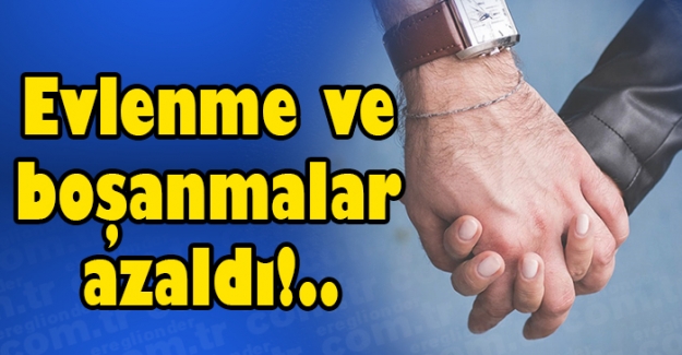 Türkiye'de geçen yıl Kovid-19'un da etkisiyle evlenme ve boşanmalar azaldı