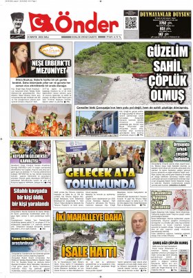 Ereğli Önder Gazetesi - 24.05.2022 Manşeti