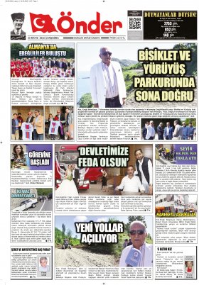Ereğli Önder Gazetesi - 25.05.2022 Manşeti